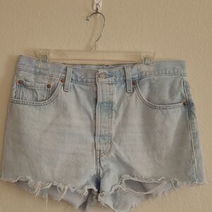 Levi's Light Blue Denim Women Shorts Size L